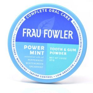 Frau Fowler Power Mint Tooth Powder | Peppermint, Wintergreen, Spearmint